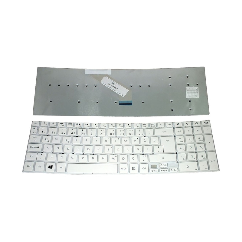 Acer Uyumlu Aspire E1-572p-6884 Türkçe Beyaz Klavye -1