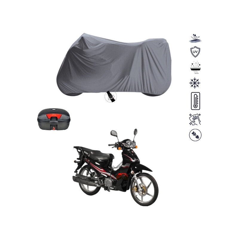 Motoran Zs 100 Arka Çanta Uyumlu Motosiklet Branda Su Geçirmez Motor Branda Tek Ebat -1