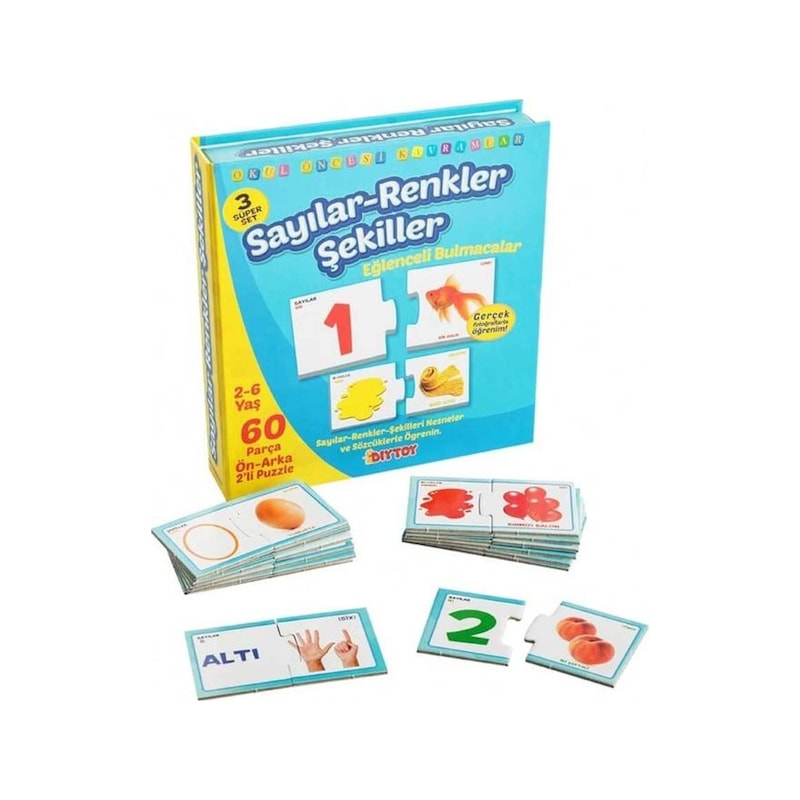 Diytoy Eğlenceli Bulmaca Sayı-renkler-şekiller - Kolektif -1