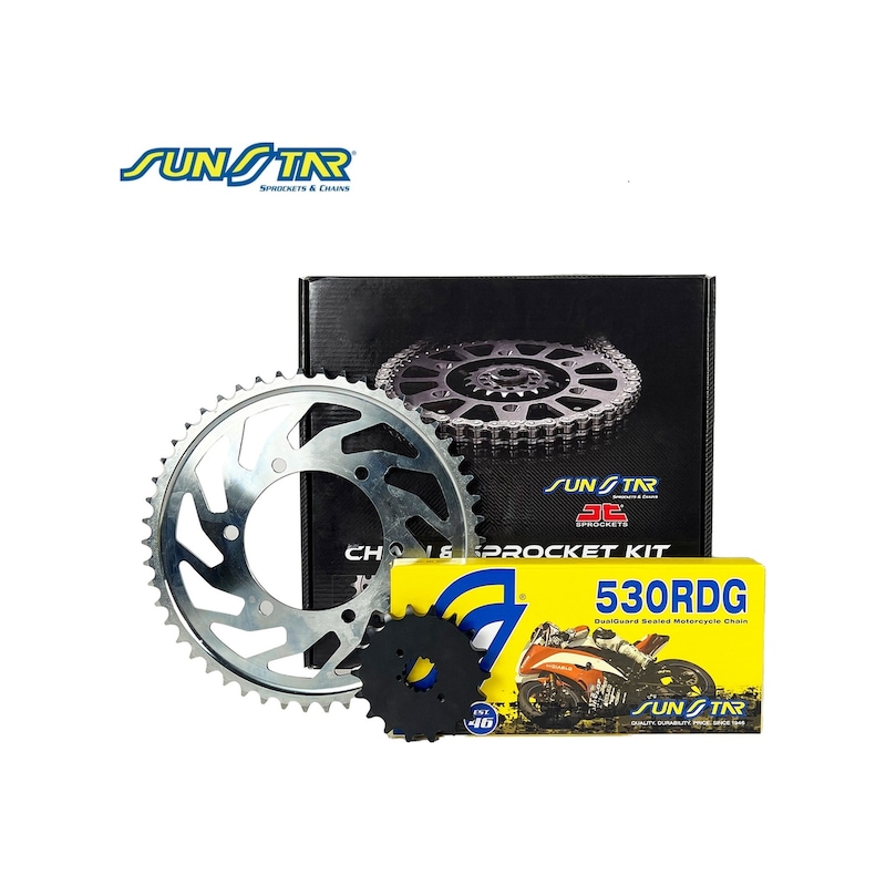 Sunstar Zincir Dişli Seti Kawasakı Zx 600 Cc 1990-1992 / Zincir : Sunstar 530rdg Çelik -110 / Dişli: Sunstar 15t - Jt 42t -1