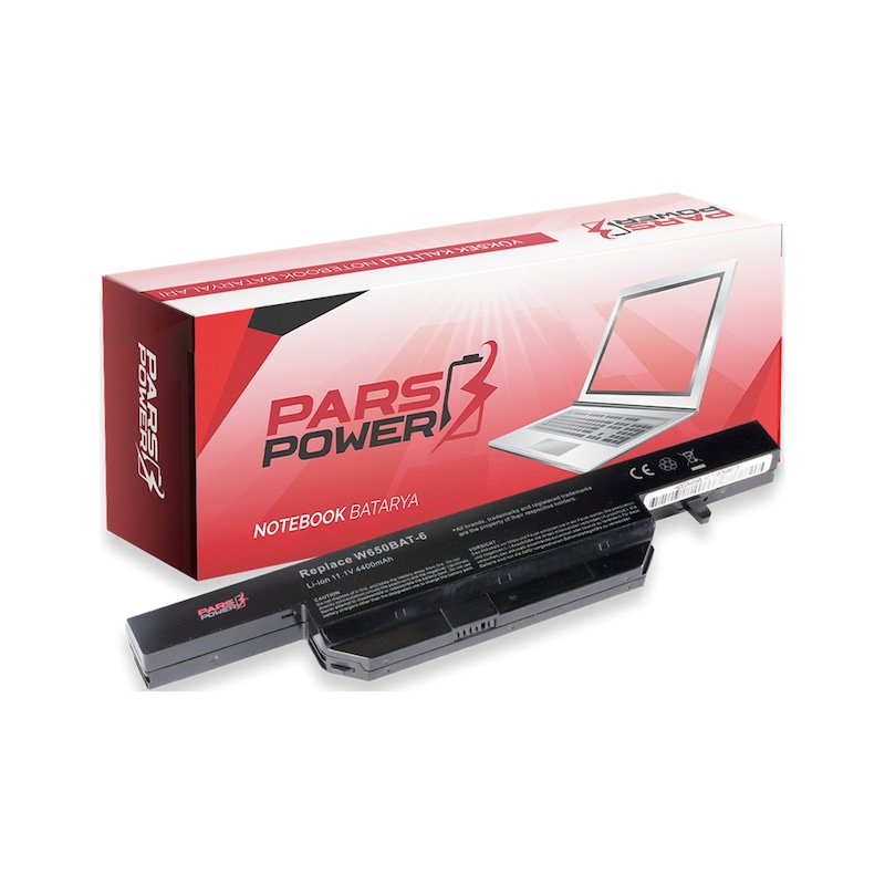 Clevo 6-87-w650s-4d4a2 Notebook Batarya - Pil Pars Power -1