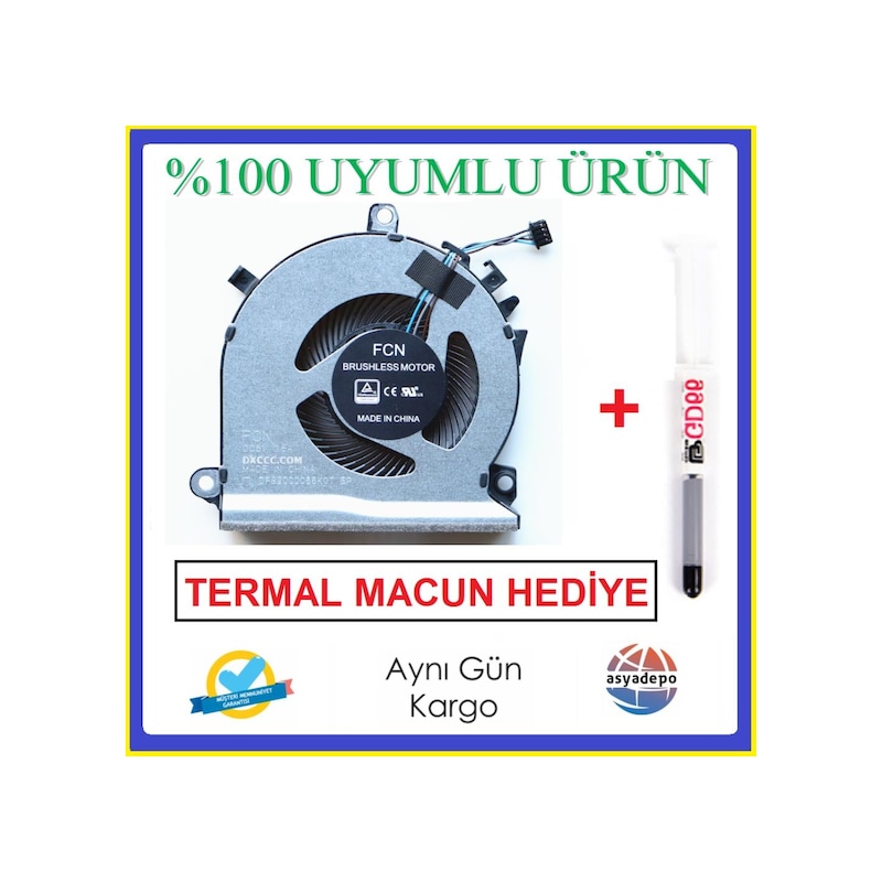Hp Uyumlu Pavilion 15-ec0029ax Fan Cpu İşlemci Fanı -1