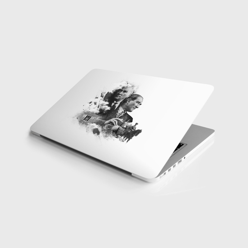 Laptop Sticker Notebook Kaplama Etiketi Atatürk Kolaj -1