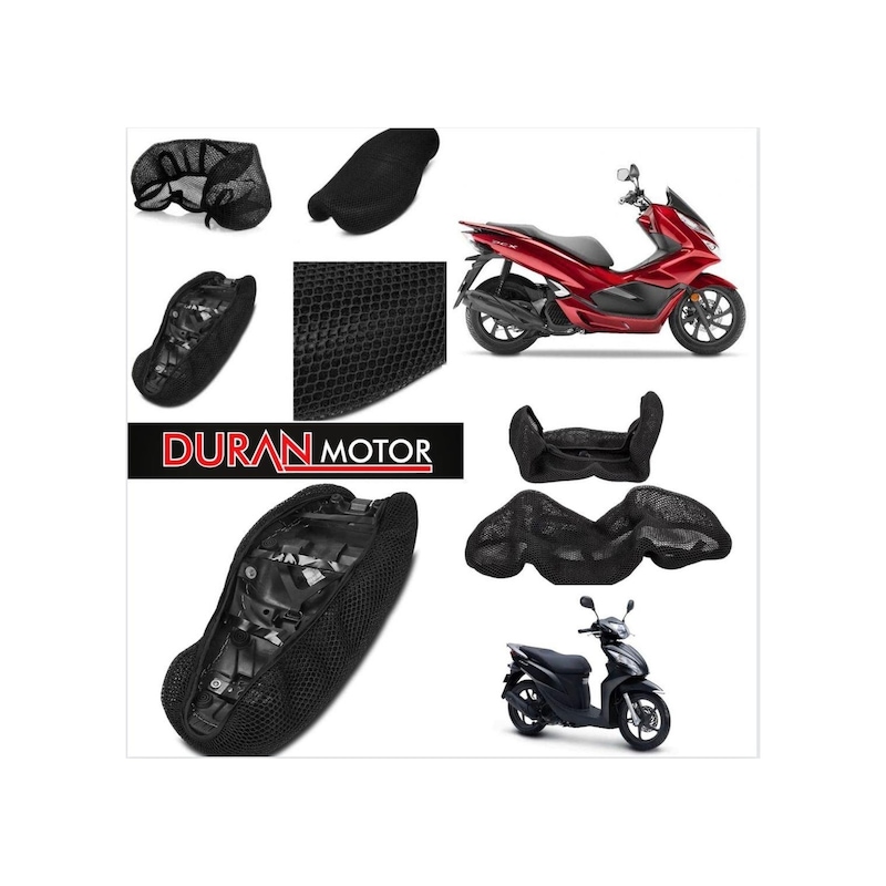 Motosiklet Sele Koltuk Kilifi 3d Çift Kat File / Tüm Motorlar 6mm 528364570 - M-l Küçük Boy ( Cg- Ybr ) -1