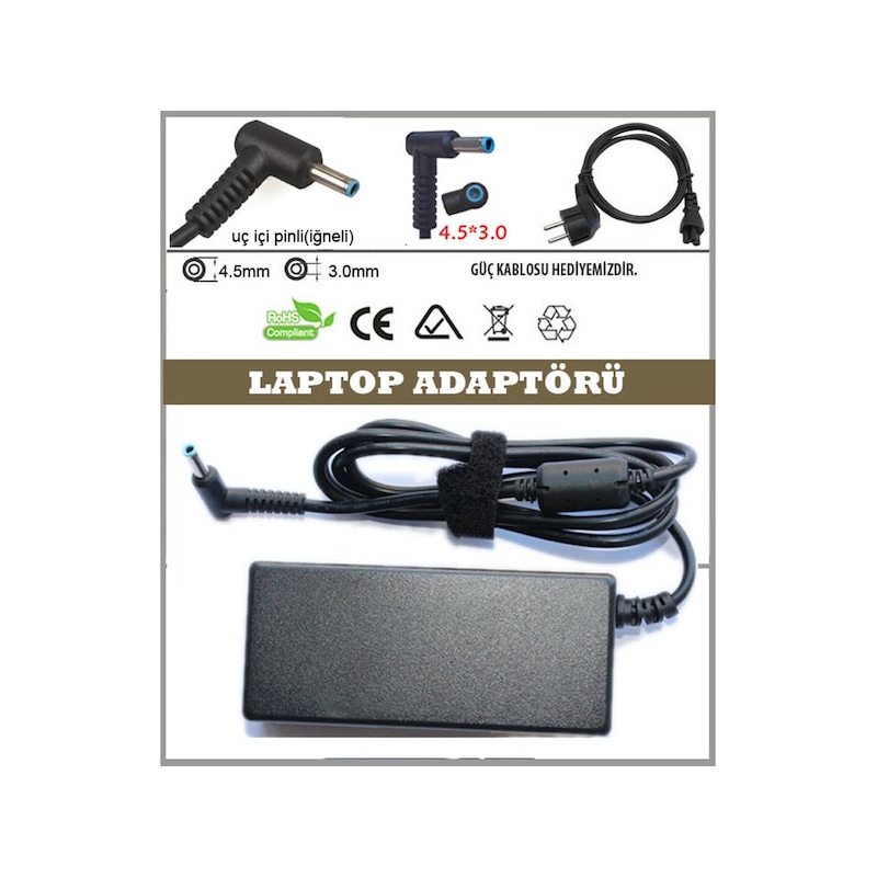 Hp Uyumlu Pavilion 15-ac108nt Laptop Adaptörü- Şarj Cihazı -1