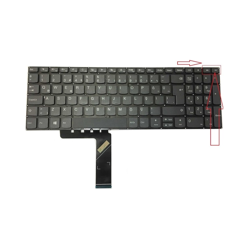 Lenovo Uyumlu Ideapad 81ye008etx Notebook Klavye Tr -1