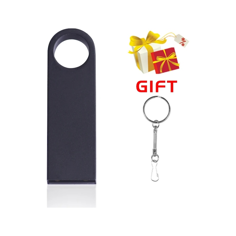 128gb Metal Usb Bellek - Renkli Taşınabilir Flash Sürücü Black 128gb -1