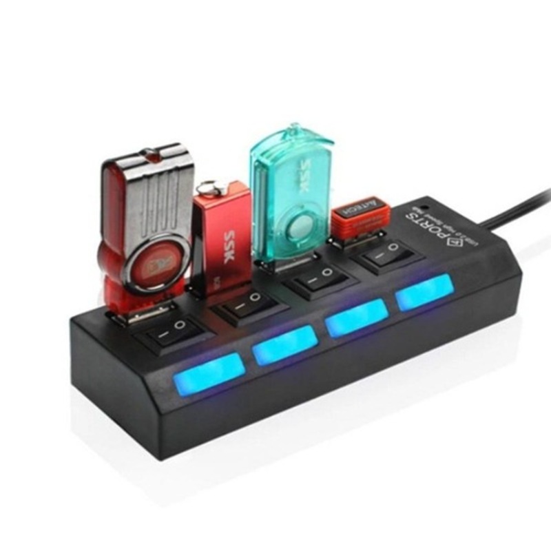 4lü Usb Çoğaltıcı-usb Hub-2.0 Açma Kapama Düğmeli Usb Çoklayıcı -1