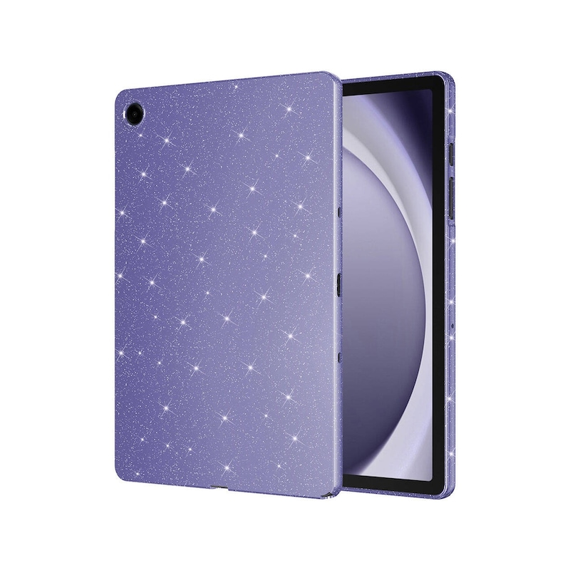 Galaxy Tab S9 Uyumlu 11 İnç Fuchsia Işıltılı Tablet Kılıf Arka Kapak Mor -1