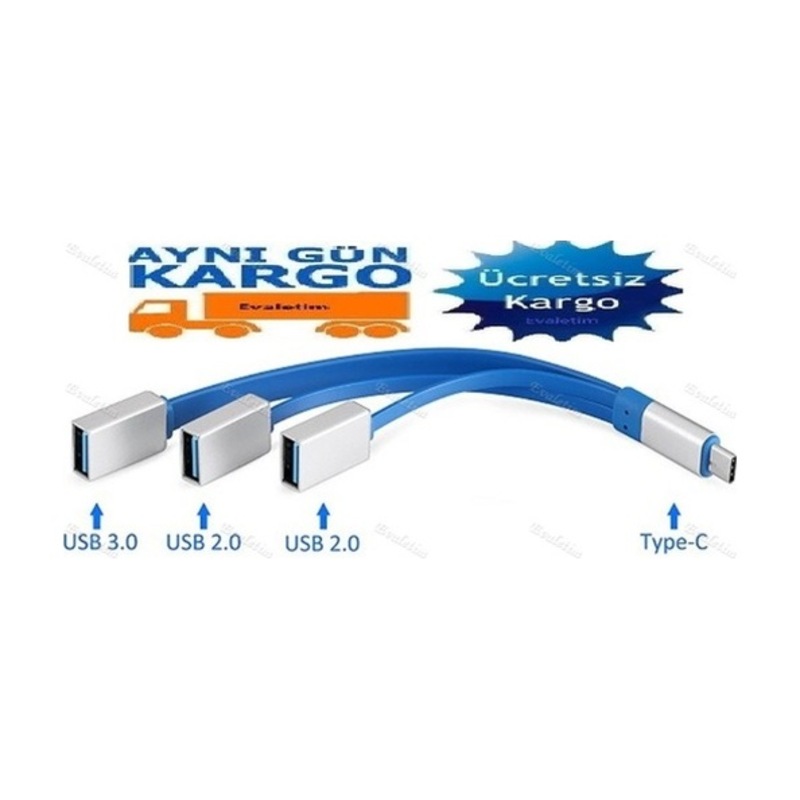 Type C To Usb 3.0 Çoklayıcı 3 Port Hub 4346p 3.1 Adaptör Çevirici -1