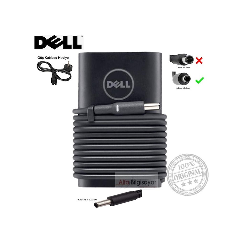 Laptopyedekparca Dell Uyumlu Inspiron 11-3157 Adaptör Dell Uyumlu Şarj Cihazı -1