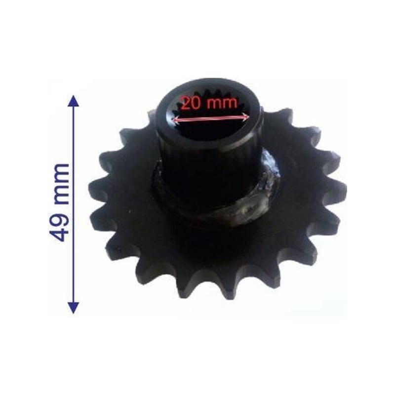 Ön Dişli Atv 19t - 428 İç 20 Mm Uzunluk 49 Mm -1