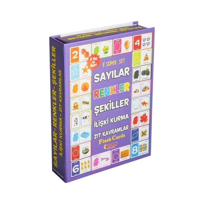 Diytoy 5'li Süper Set Sayılar- Renkler- Şekiller- İlişki Kurma- Zıt Kavramlar - Kolektif -1