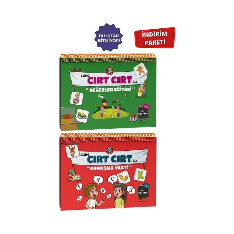 Çocuk Akademi Cırt Cırt Değerler Kitabı Ve Cırt Cırt Konuşma Vakti Kitabı Paketi -1