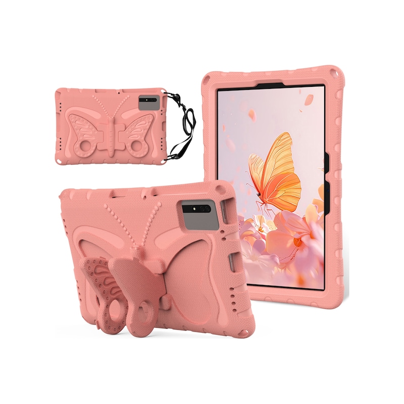 Kelebek Kickstand Eva Tablet Kılıfı Huawei Matepad Se 11/ Lenovo Tab M11/ Samsung Galaxy Uyumlu Tab S10 Fe/ S9 Fe/ S9/ S8/ S7 - Açık Pembe Kapaklı Kılıf Açik Pembe -1