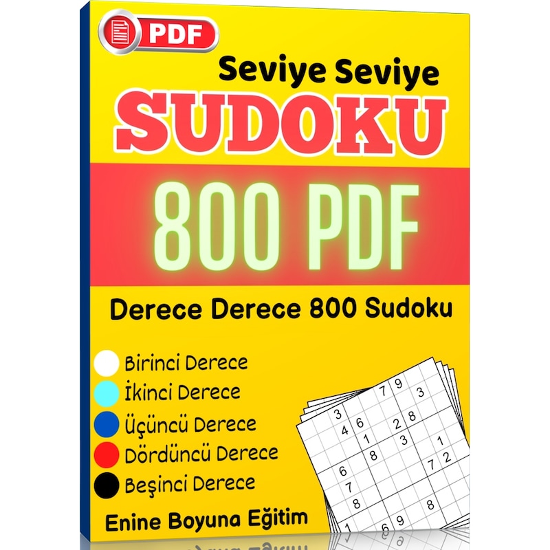 Seviye Seviye Pdf Sudoku Kitabı (800 Sudoku) - 1