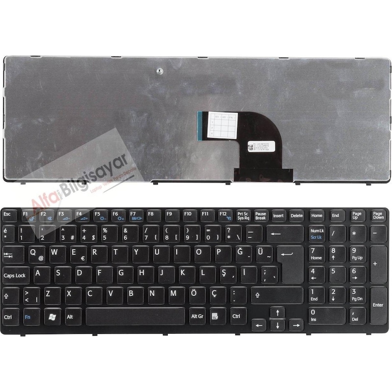 Sony Uyumlu Vaio Sve1512a4e- Sve1512y1e- Sve1513x9r Klavye Siyah Renk Tu -1