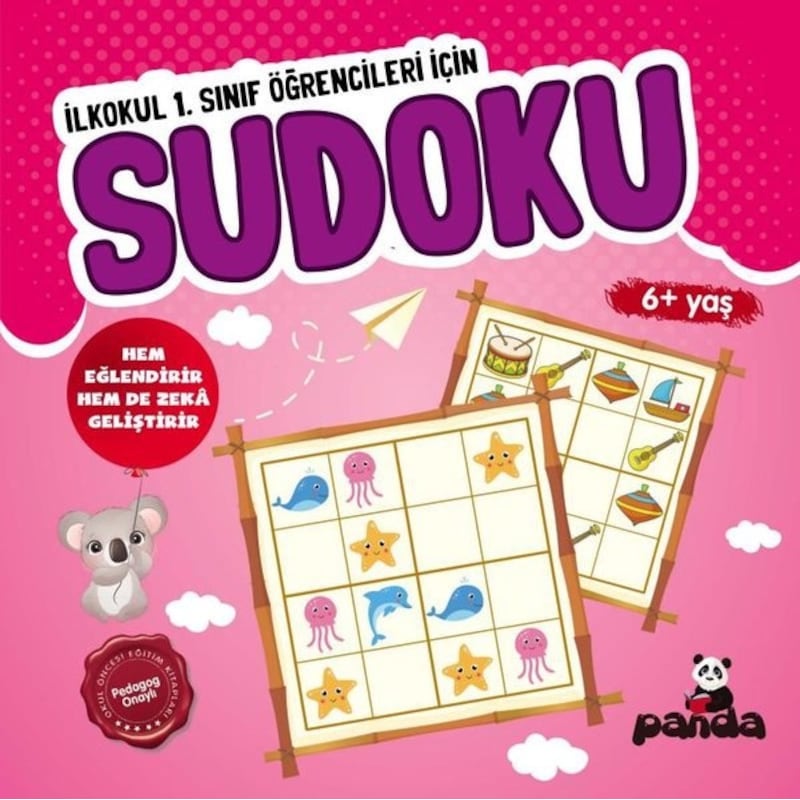 Sudoku 6 Yaş - İlkokul 1. Sınıflar İçin- Panda - 1