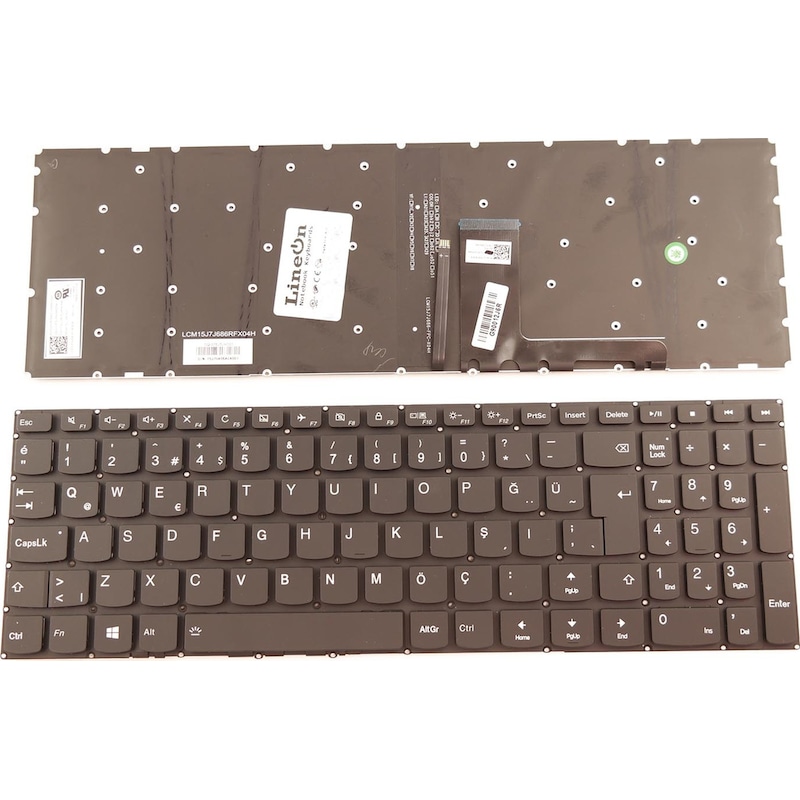 Lenovo Uyumlu Ideapad 310-15isk Notebook Klavye Işıklı Power Tuşsuz Mod -1