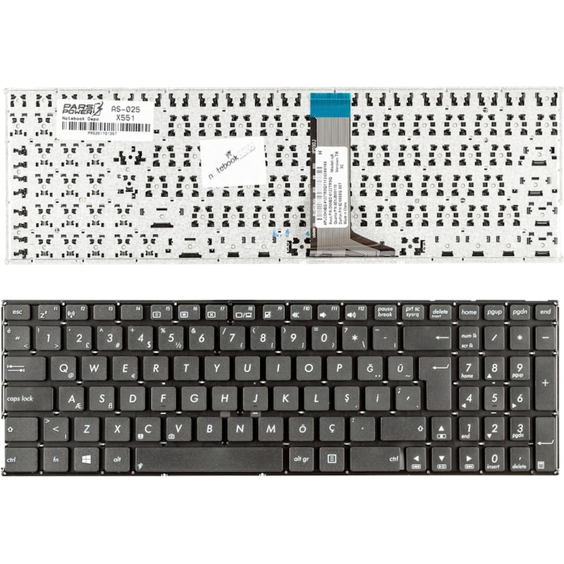 Asus Uyumlu X551mav. K555ub-xo098t Notebook Klavye Siyah Tr -1