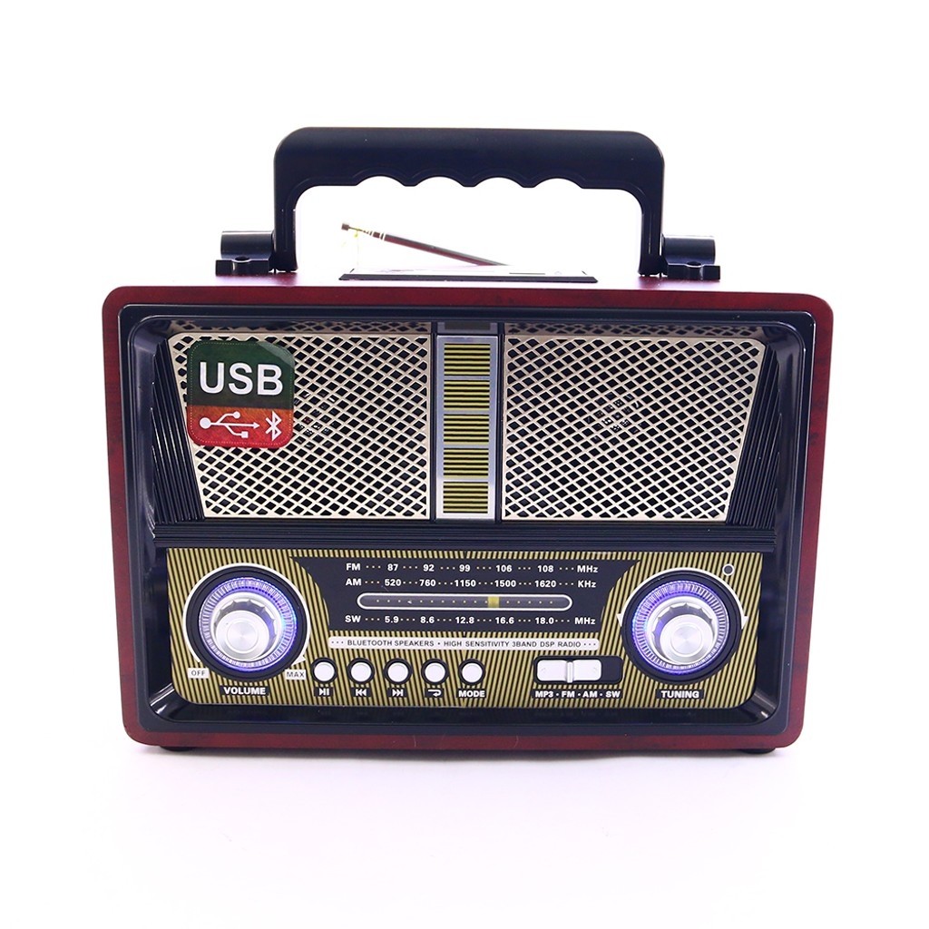 Kemai Md-1802Bt Bluetooth Usb Sd Fm Nostaljik Görünümlü Radyo