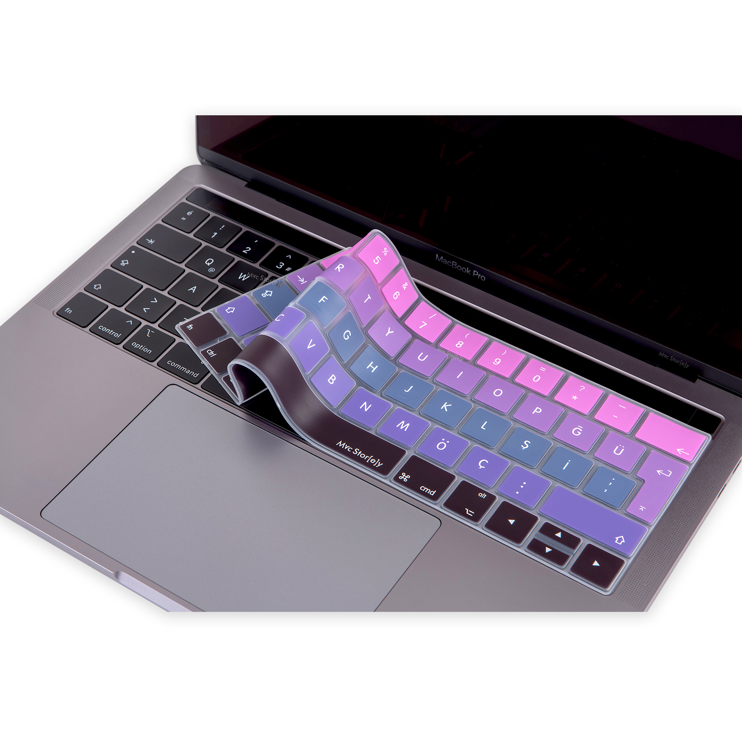MacBook Pro TouchBar Klavye Koruyucu 13inc 15inc Türkçe Ombre