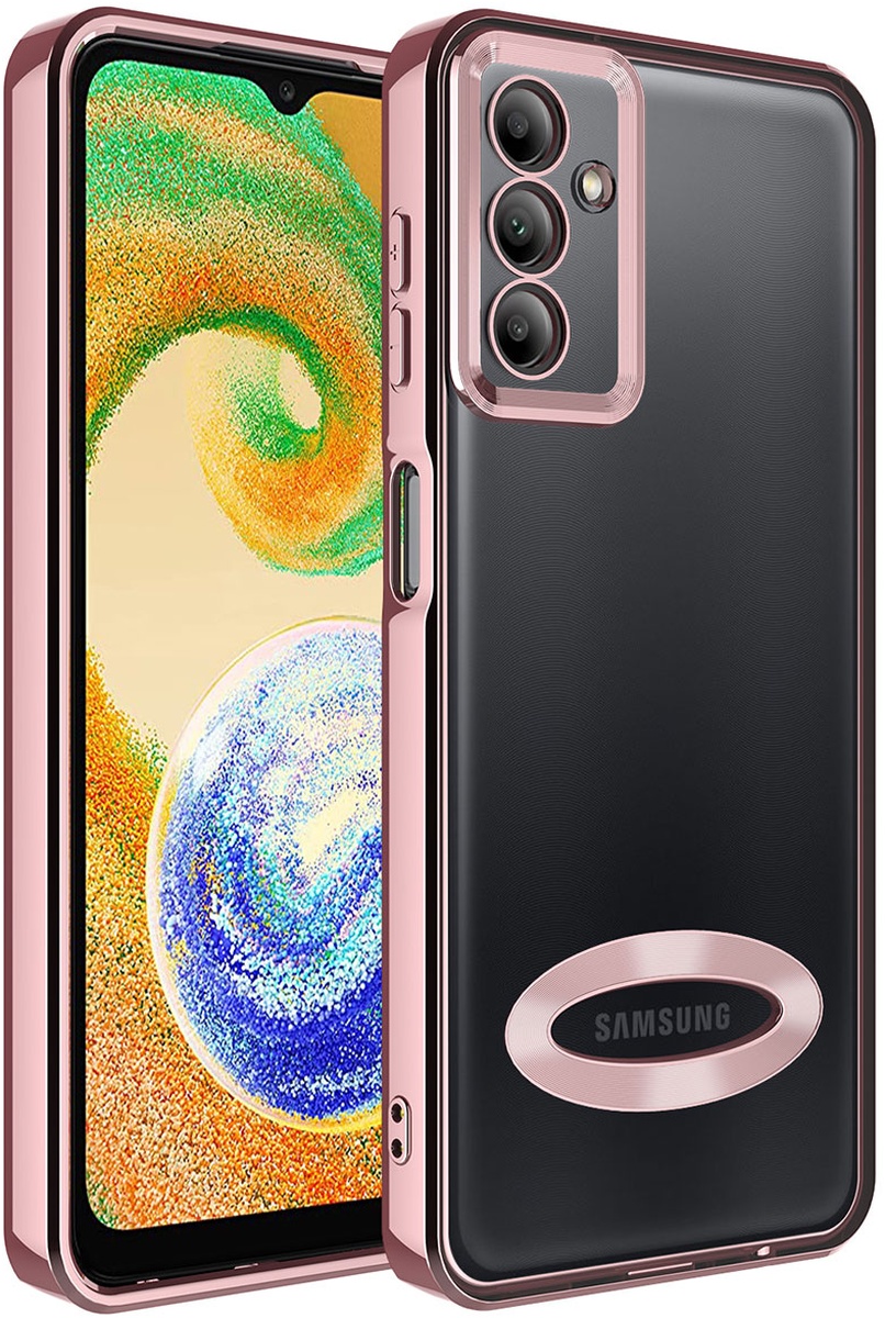Pilanix Samsung Galaxy A24 Kılıf Renkli Kenarlı Parlak Logosu Aç