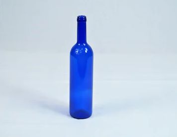 10 Adet Kobal Mavi Yağ Veya Şarap Şişesi Mantar Kapaklı Şişe 750