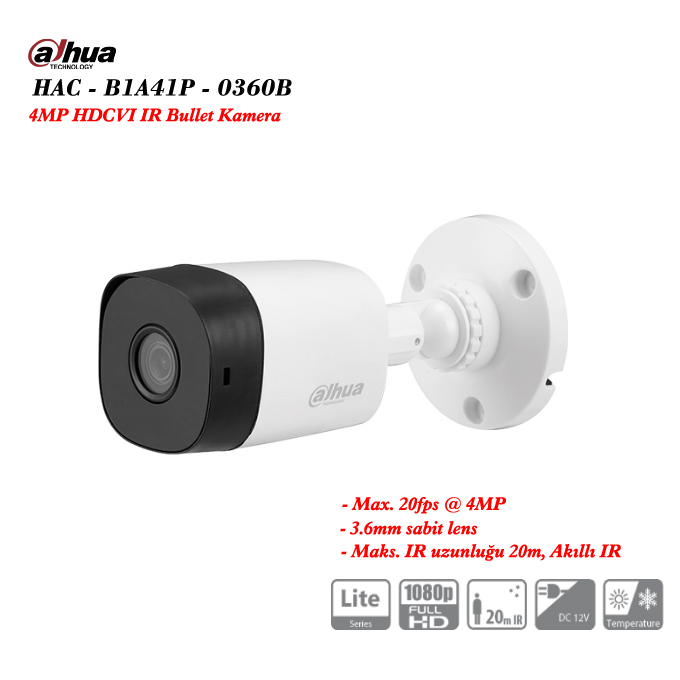 HAC-B1A41P 4MP HDCVI IR Bullet Kamera