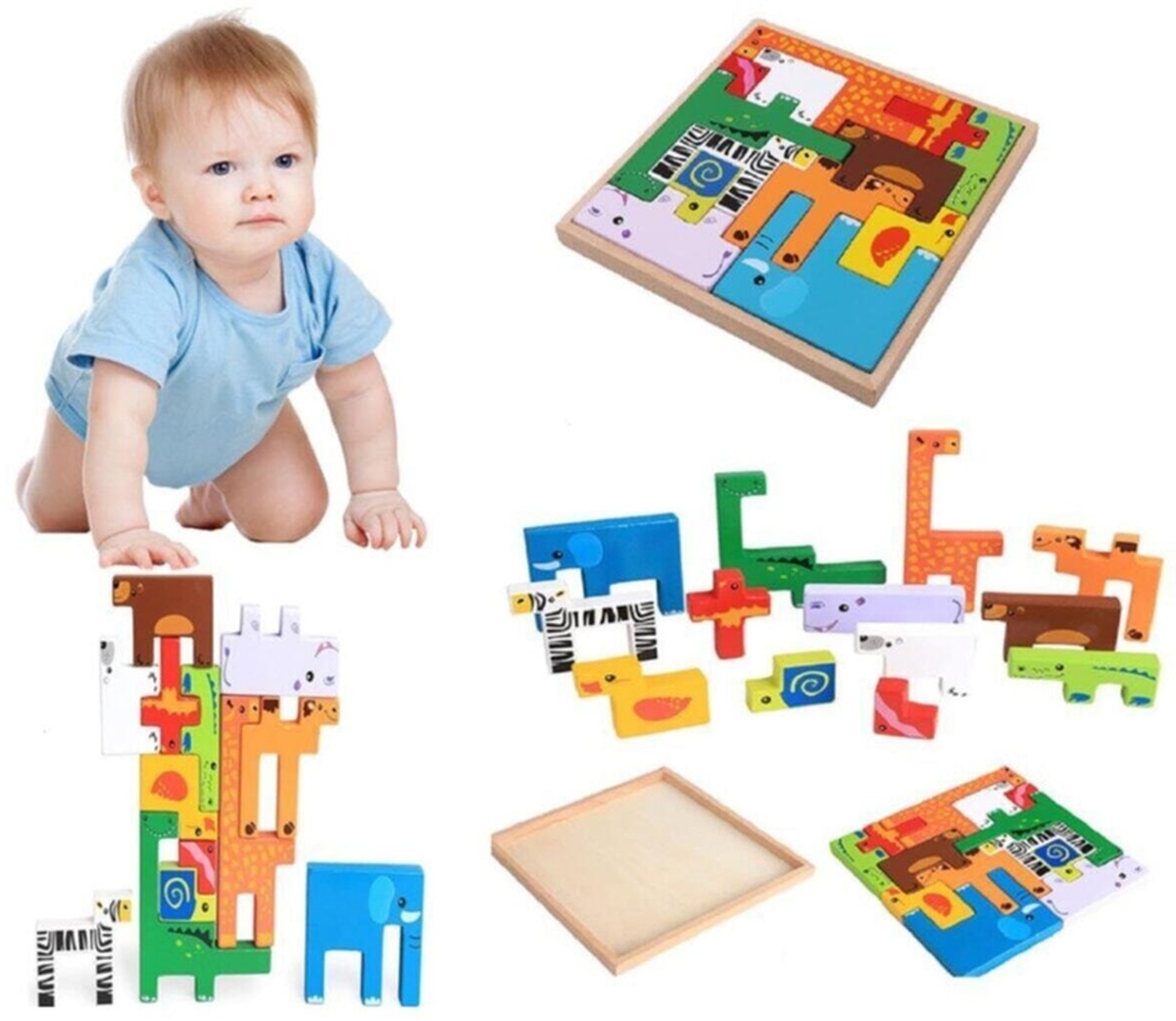 Woodylife Ahşap Puzzle Yapboz Bultak Tetris Eğitici Kız Erkek Çocuk Oyun Oyuncak