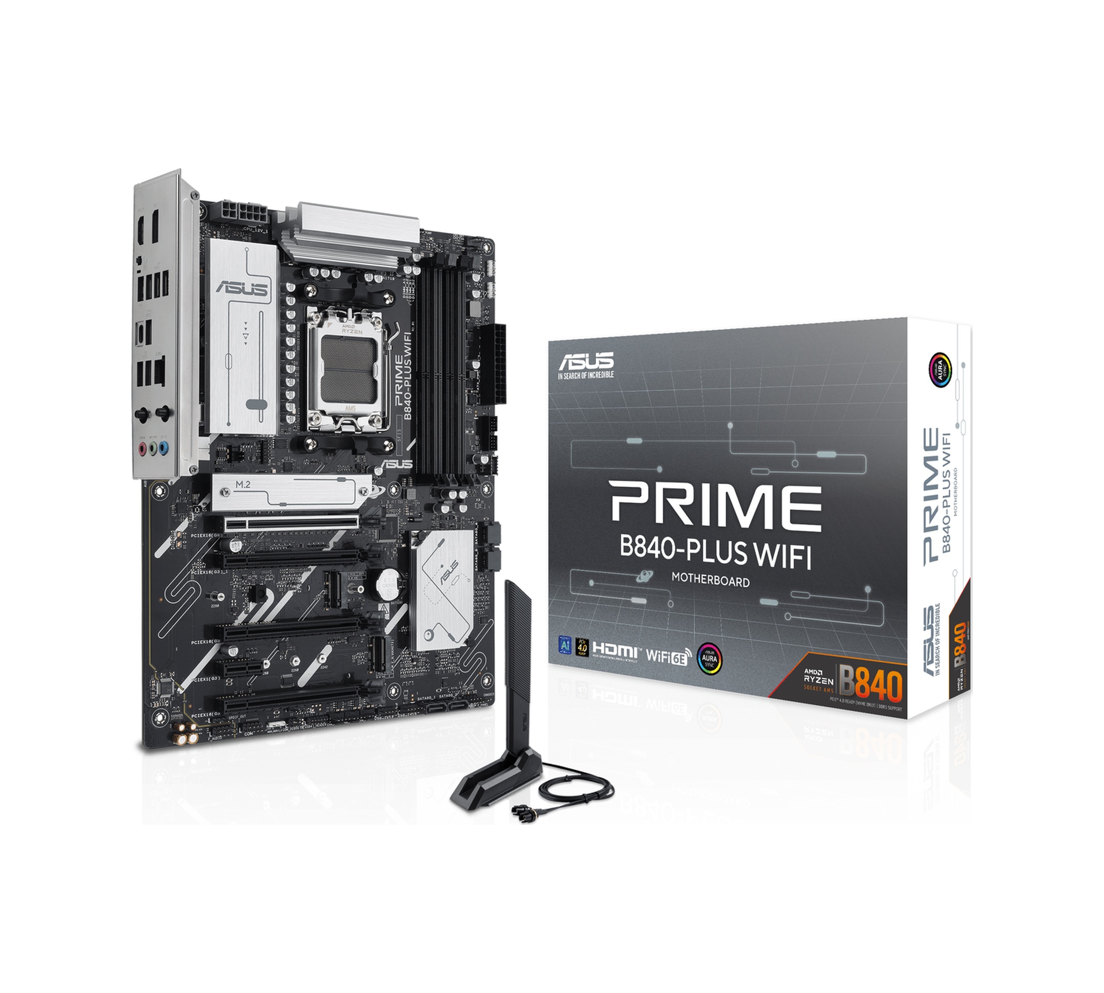 Asus Prime B840-PLUS WiFi AMD B840 7600 MHz (OC) DDR5 Soket AM5 ATX Anakart