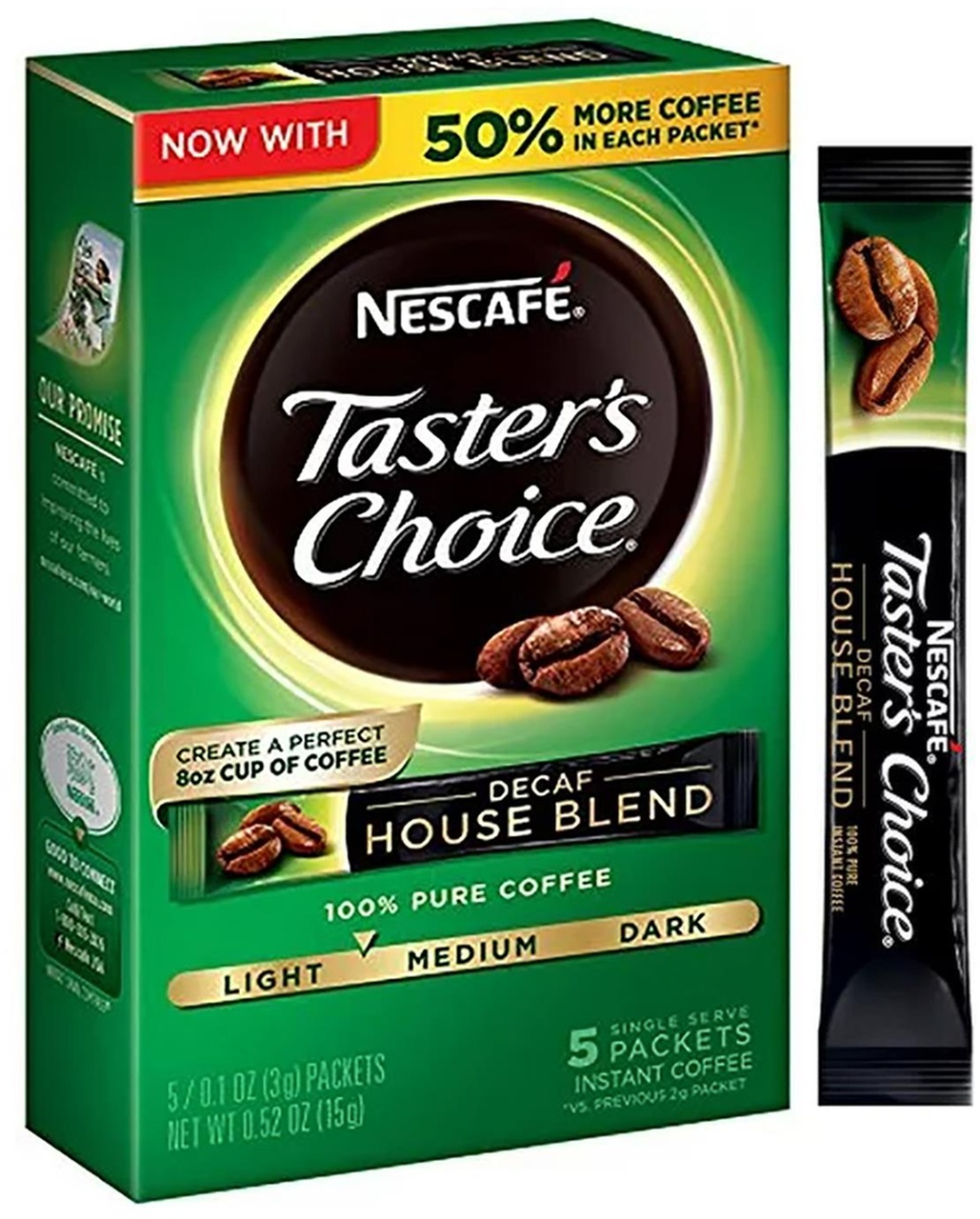 Nescafe Tasters Choice Kafeinsiz Hazır Kahve 5'li