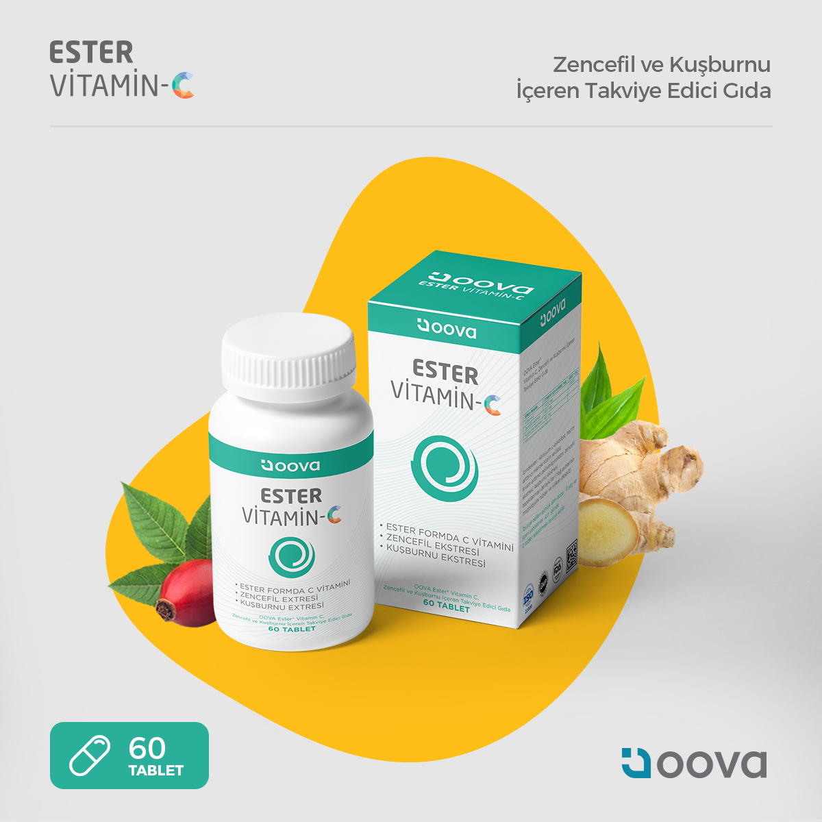 Oova Ester Vitamin C 500 Mg 60 Tablet