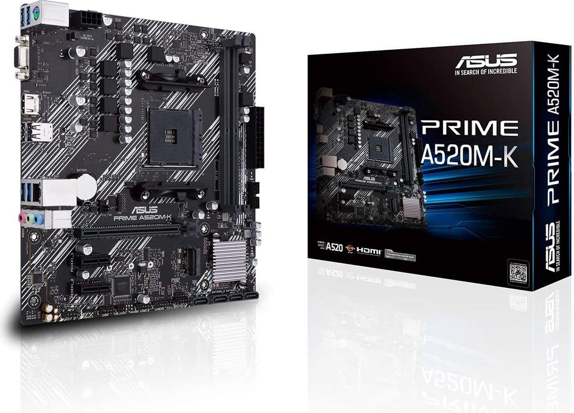 Asus Prime A520M-K AMD A520 4600 MHz (OC) DDR4 Soket AM4 mATX Anakart