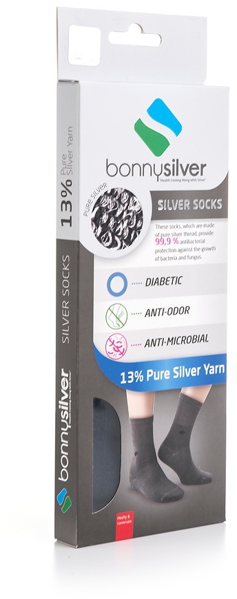 Bonny Silver Gümüş Çorap % 13 Gümüş Soket Çorap (3 Adet)
