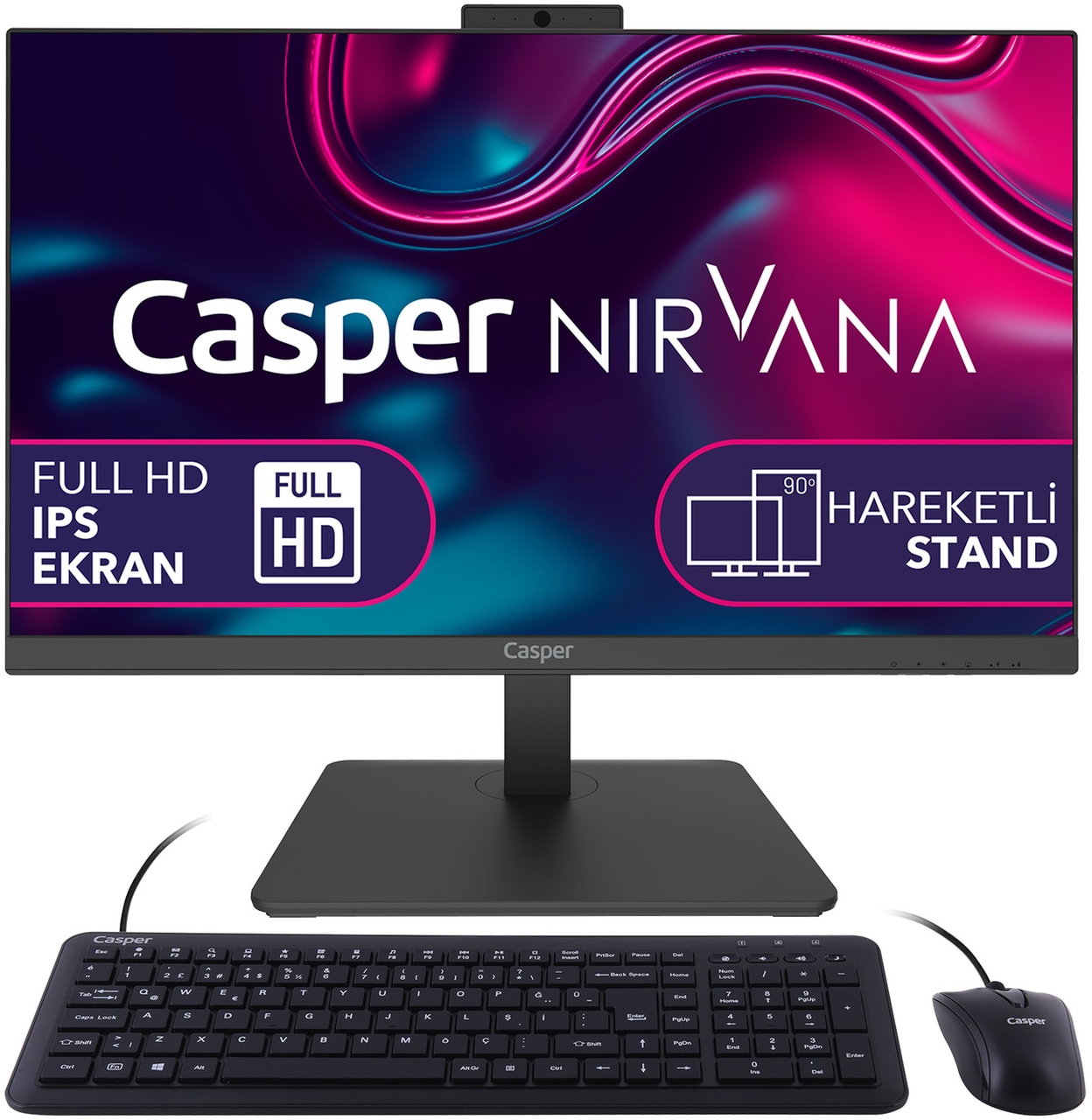 Casper Nirvana A60.1155-8V00X-V i5-1135G7 8 GB 500 GB SSD 23.8" Free Dos AIO Masaüstü Bilgisayar