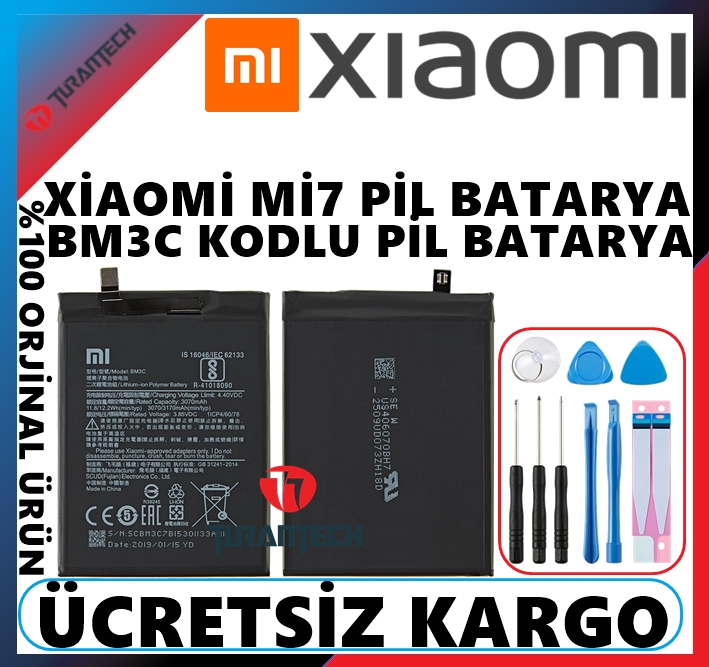 Xiaomi Mi 7 Batarya Pil Bm3C