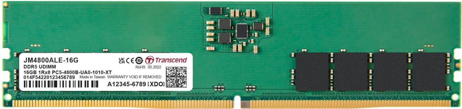Transcend JM4800ALE-16G 16 GB DDR5 4800 MHz CL40 1.1V Masaüstü Ram