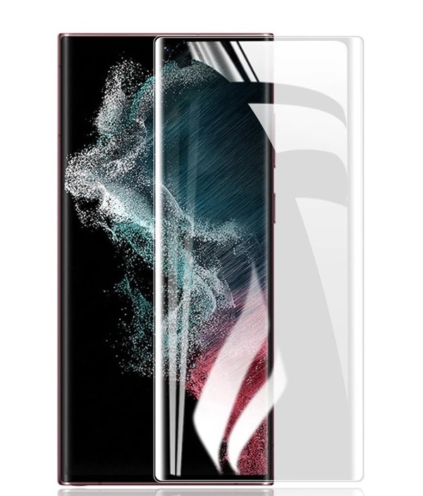 Samsung Galaxy S23 Ultra 5G Uyumlu Kavisli Ekran Koruyucu Nano Pet Film -Ultra Koruma-Tam Kaplar