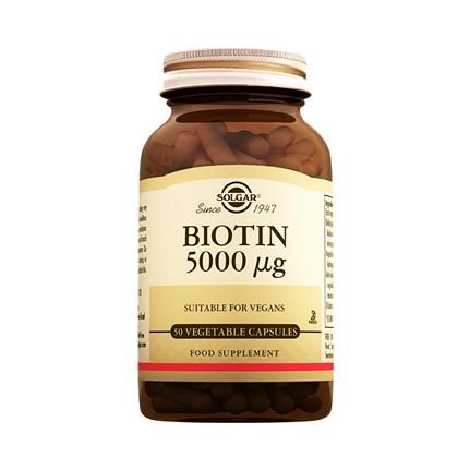 Solgar Biotin 5000 Mcg Takviye Edici Gıda 50 Kapsül