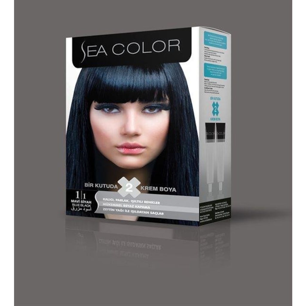 Sea Color Saç Boyası Mavi Siyah 1/1 (445553713)
