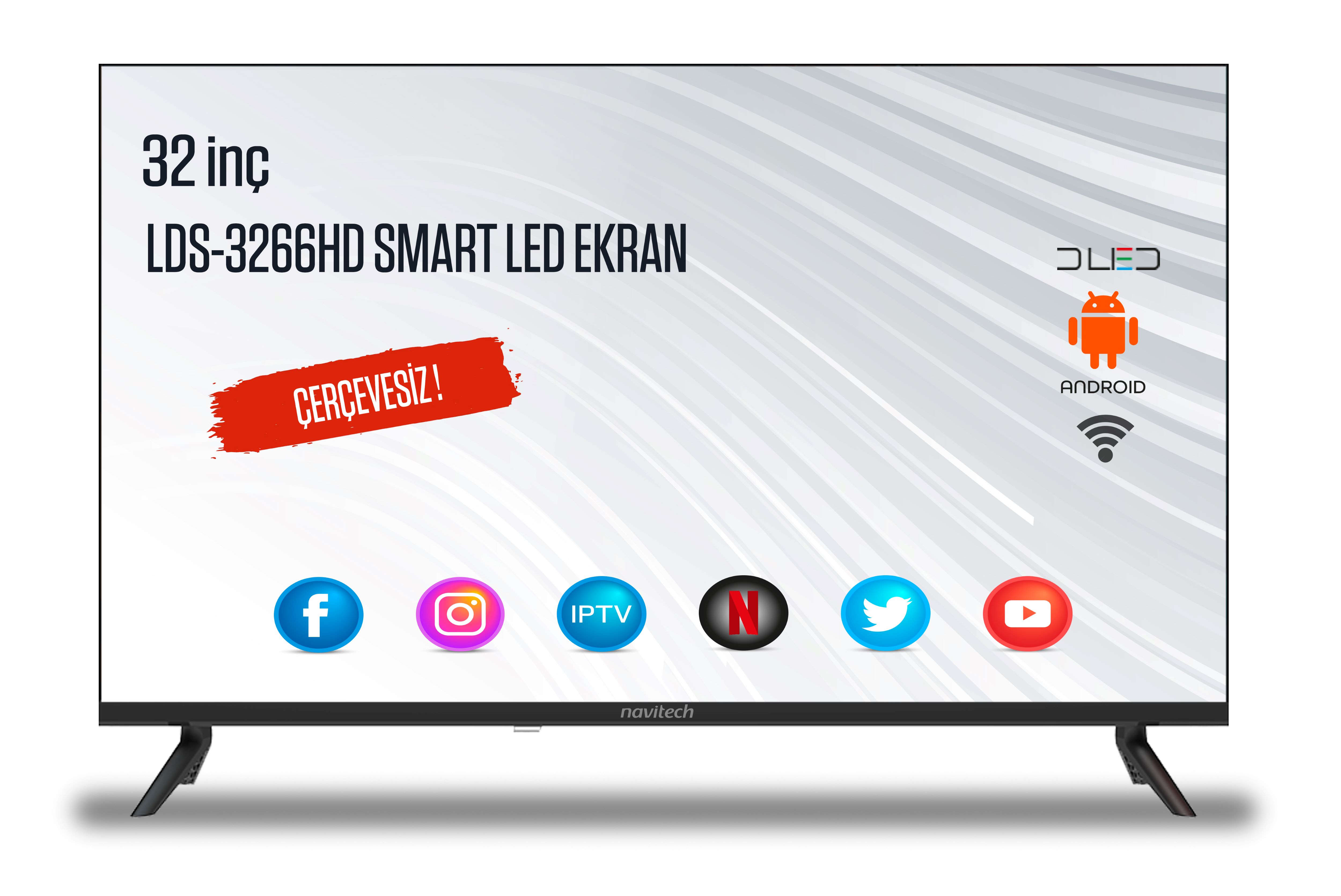 Navitech LDS-3266HD 32'' Android Smart HD LED Ekran