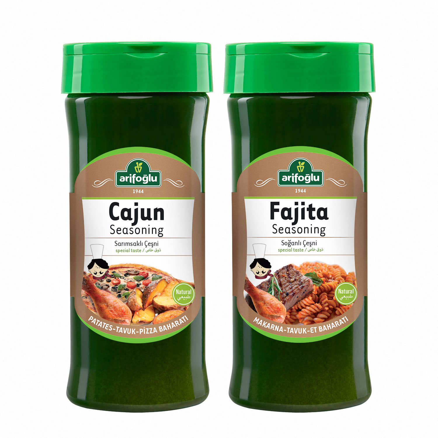 Arifoğlu Cajun Seasoning Pet 230 G + Fajita Seasoning Pet 230 G