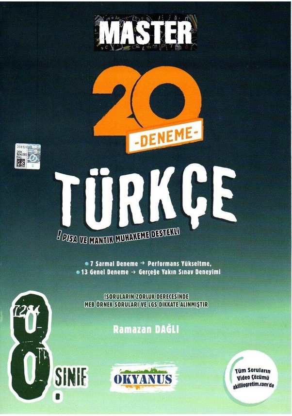 Okyanus Yayıncılık - 8.Sınıf Master 20 Türkçe Denemesi