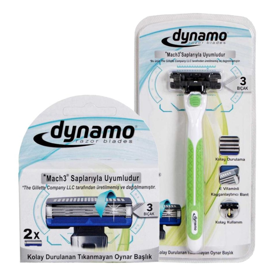 Dynamo 3 Bıçaklı Tıraş Makinesi + Yedek Başlık 2'li