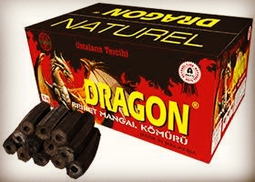Dragon Biriket Delikli Pres Mangal Kömürü 10 Kğ