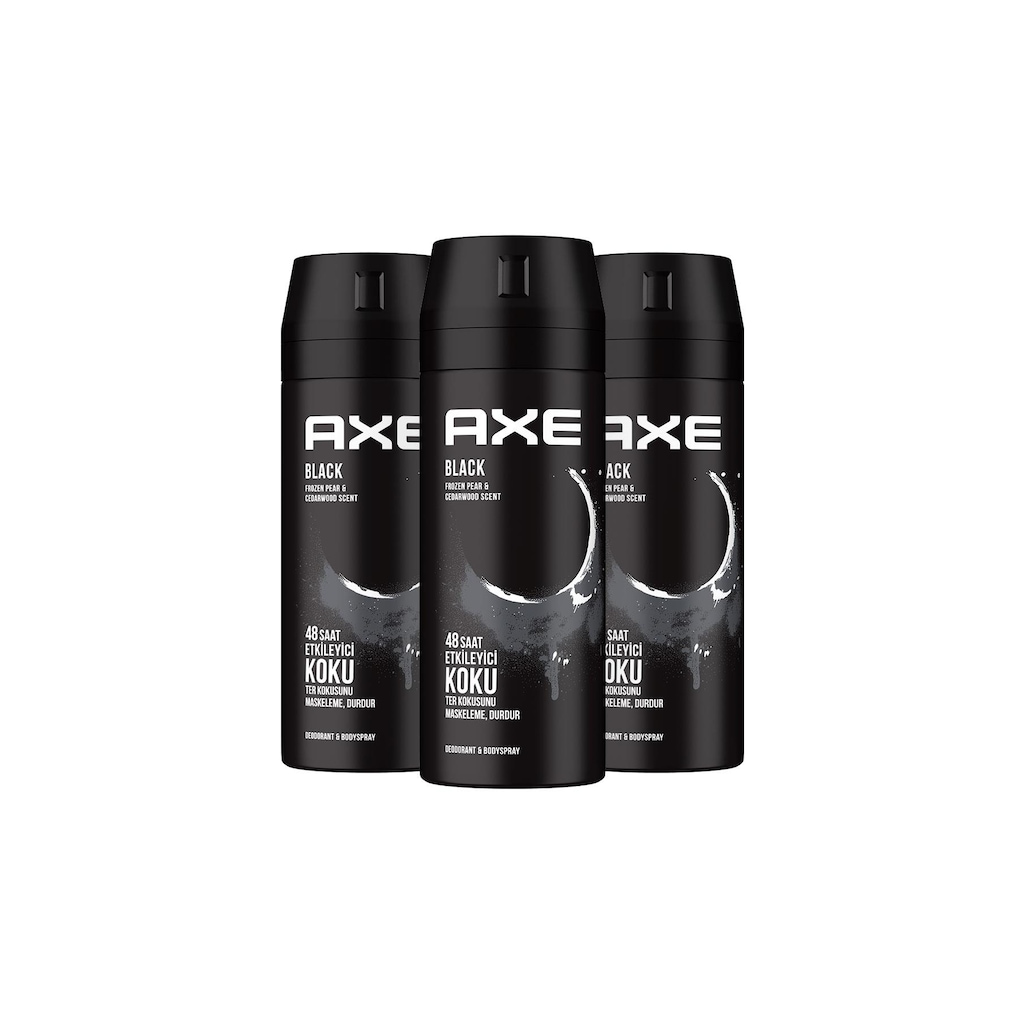 Axe Black Erkek Sprey Deodorant 150 ML x 3