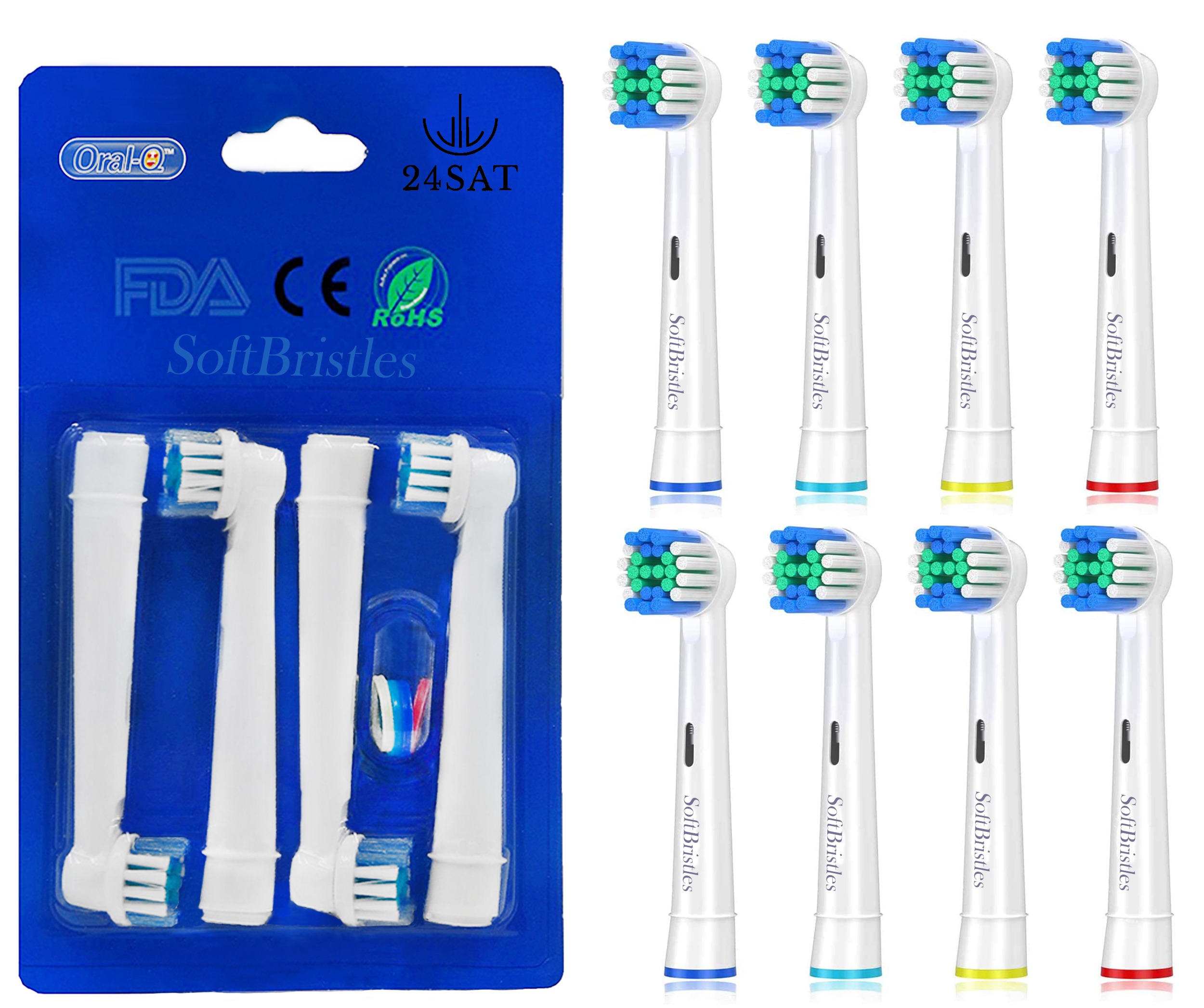 Soft Bristles Oral-B Diş Fırçasına Uyumlu Yedek Başlık 8'li