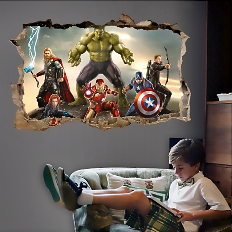 Avengers Yenilmezler Süper Kahramanlar Çocuk ve Genç Odası 3D Pvc N11.1568