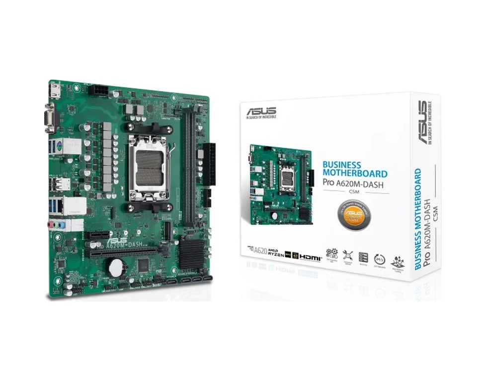 Asus Pro A620M-DASH-CSM AMD A620 7200 MHz (OC) DDR5 Soket AM5 ATX Anakart